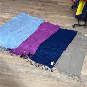 4 for $35 80in x 25in Elegant Multi-Color Women's Scarves Set